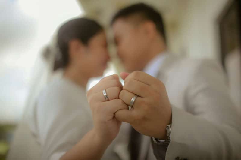 Couple receiving legal advice before marriage